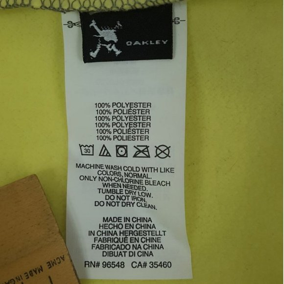 OAKLEY Men size M  Sweatshirt Athletic Jacket Zipped Up NWT Lime Green and Gray - Picture 9 of 9